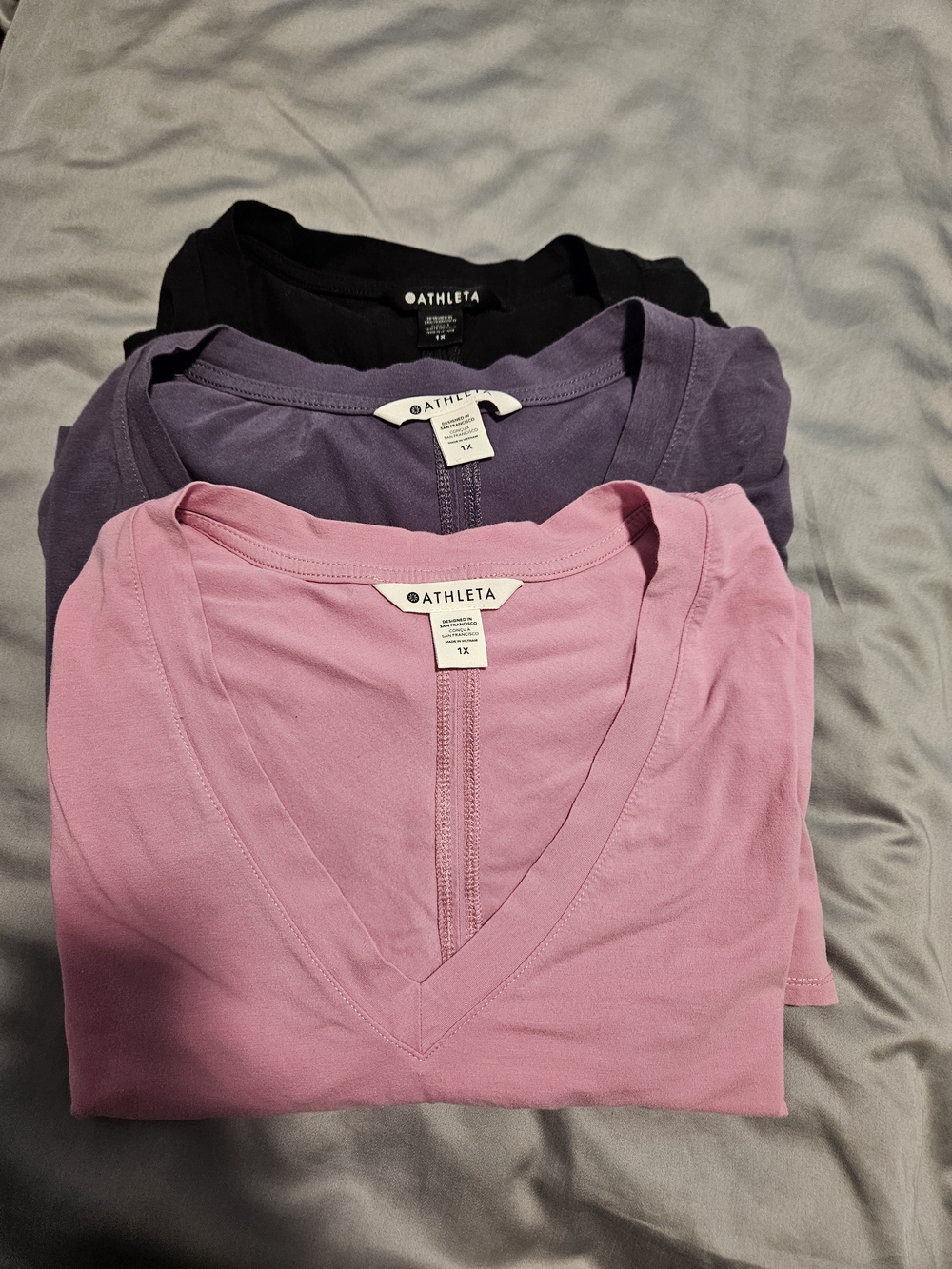 Athleta Women's 3 Pack V-Neck Muscle Tee